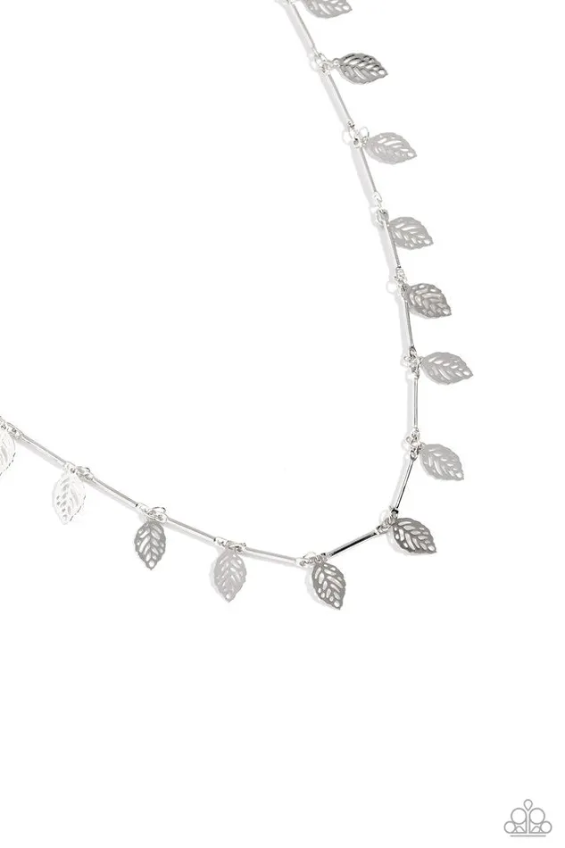 Paparazzi Necklace LEAF a Light On Silver Paparazzi Jewelry Necklaces Paparazzi Necklace LEAF a Light On Silver Paparazzi Jewelry Necklaces
