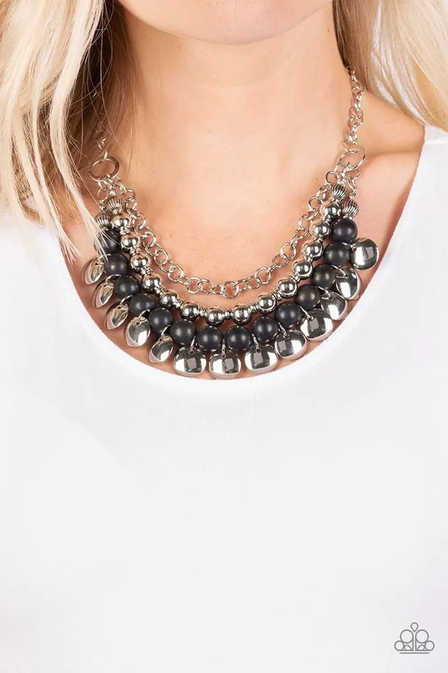 Paparazzi Necklace Leave Her Wild Black Paparazzi Jewelry Necklaces
