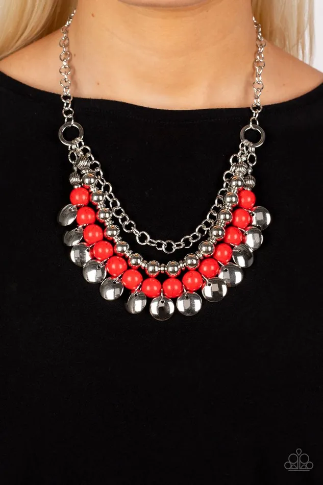 Paparazzi Necklace Leave Her Wild Red Paparazzi Jewelry Necklaces