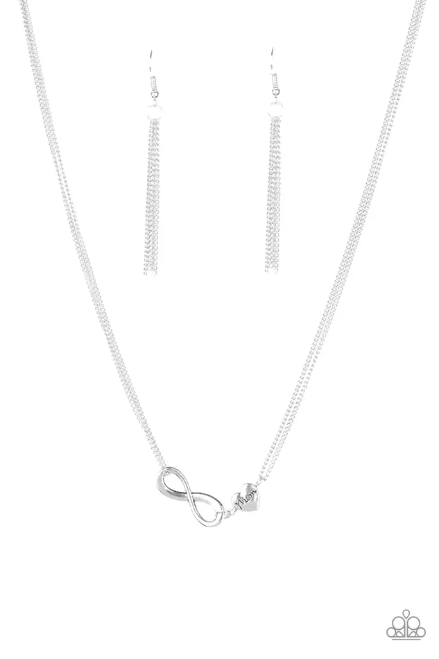 Paparazzi Necklace Love Eternally Silver Paparazzi Jewelry Necklaces
