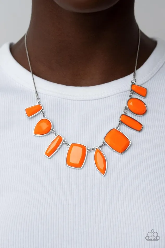 Paparazzi Necklace Luscious Luxe Orange Paparazzi Jewelry Necklaces