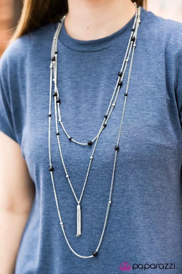 Paparazzi Necklace Mermaid Marina Black Paparazzi Jewelry Necklaces