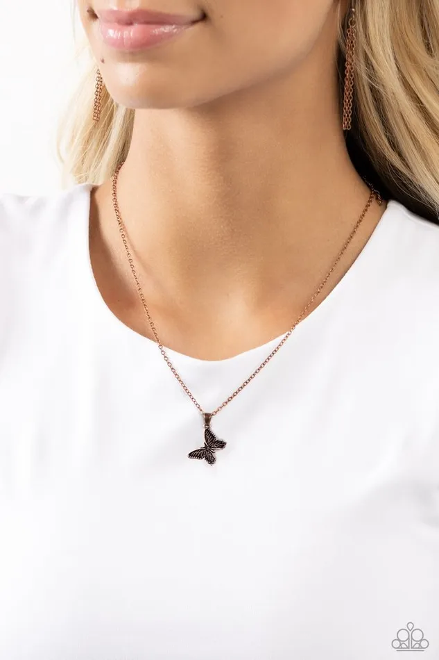 Paparazzi Necklace Midair Magic Copper Paparazzi Jewelry Necklaces