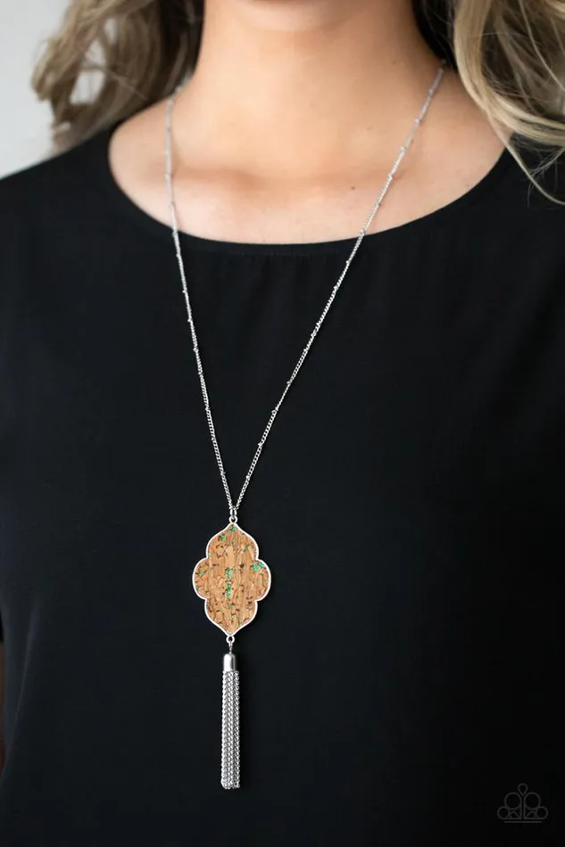 Paparazzi Necklace One Night In Casablanca Green Paparazzi Jewelry Necklaces