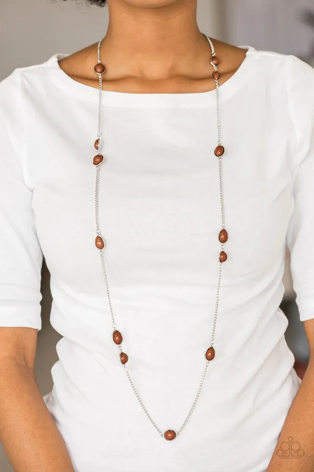 Paparazzi Necklace Pacific Piers Brown Paparazzi Jewelry Necklaces