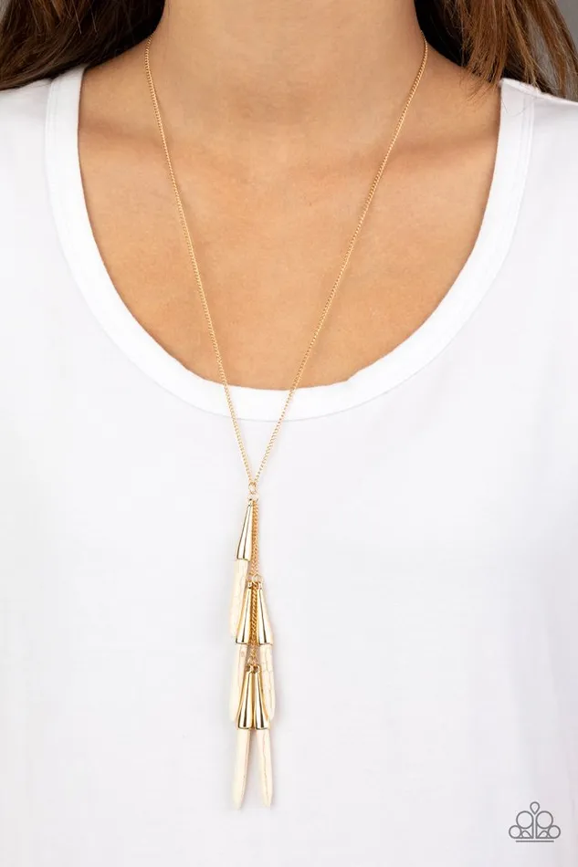 Paparazzi Necklace PRIMITIVE and Proper White Paparazzi Jewelry Necklaces
