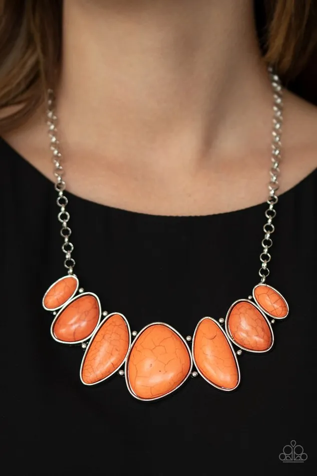 Paparazzi Necklace Primitive Orange Paparazzi Jewelry Necklaces