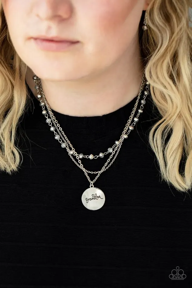 Paparazzi Necklace Promoted to Grandma Silver Paparazzi Jewelry Necklaces