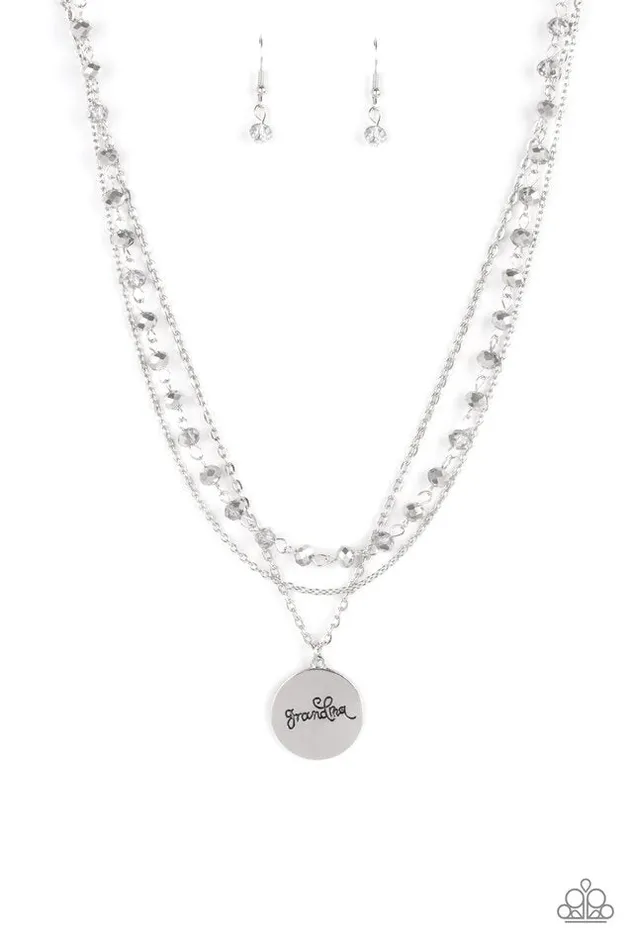 Paparazzi Necklace Promoted to Grandma Silver Paparazzi Jewelry Necklaces Paparazzi Necklace Promoted to Grandma Silver Paparazzi Jewelry Necklaces
