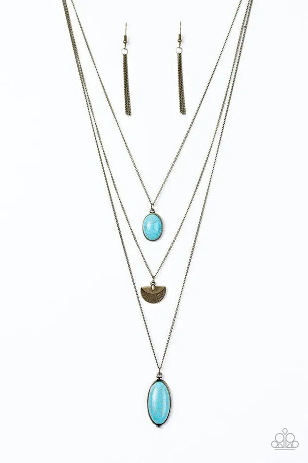 Paparazzi Necklace Sandstone Dunes Brass Paparazzi Jewelry Necklaces