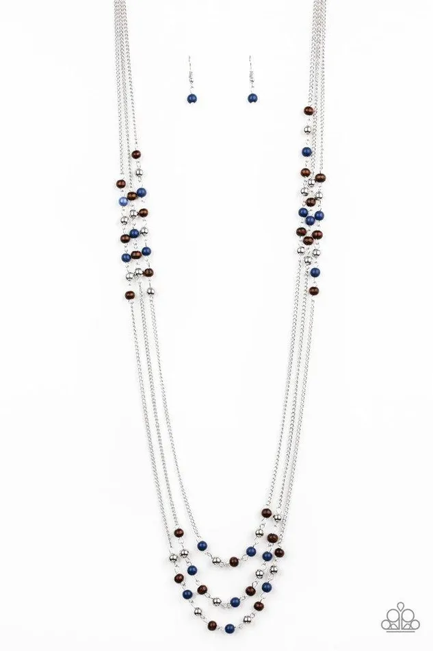 Paparazzi Necklace Seasonal Sensation Blue Paparazzi Jewelry Necklaces