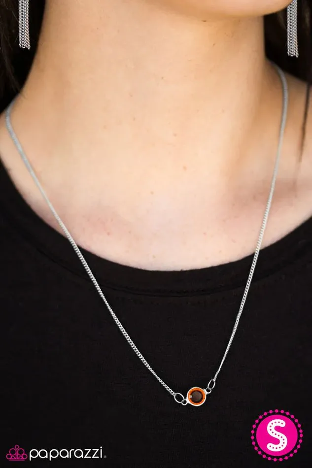 Paparazzi Necklace Stay GLASSY Brown Paparazzi Jewelry Necklaces
