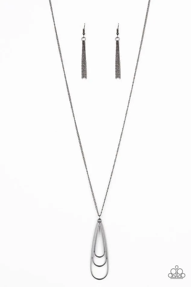 Paparazzi Necklace The Big Three Black Paparazzi Jewelry Necklaces