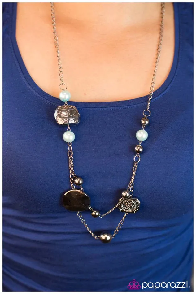 Paparazzi Necklace Vintage Inspiration Blue Paparazzi Jewelry Necklaces