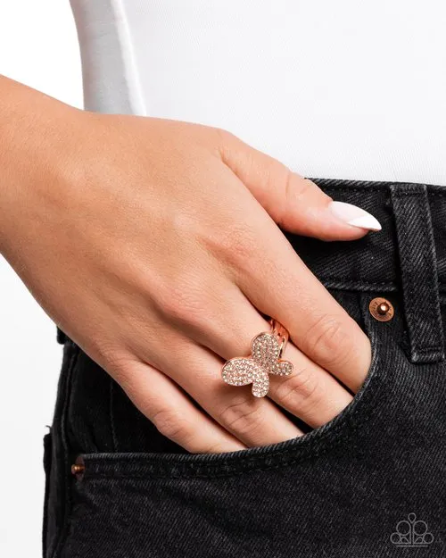 Paparazzi Ring Aerial Anthem Copper Paparazzi Jewelry Rings
