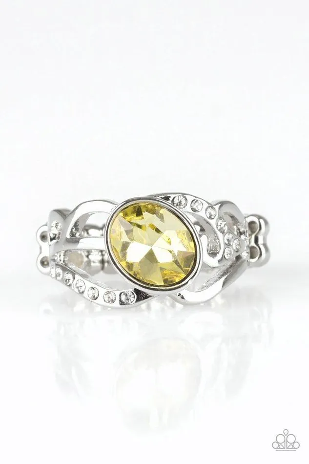 Paparazzi Ring Couldnt Care FLAWLESS Yellow Paparazzi Jewelry Rings