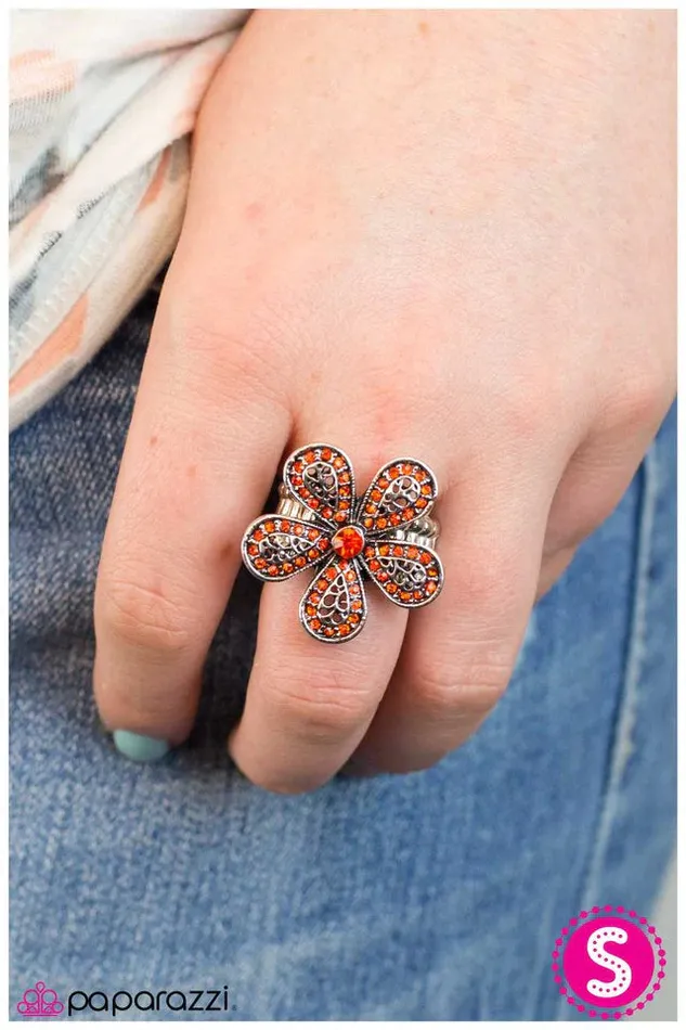 Paparazzi Ring Girl Trouble Orange Paparazzi Jewelry Rings