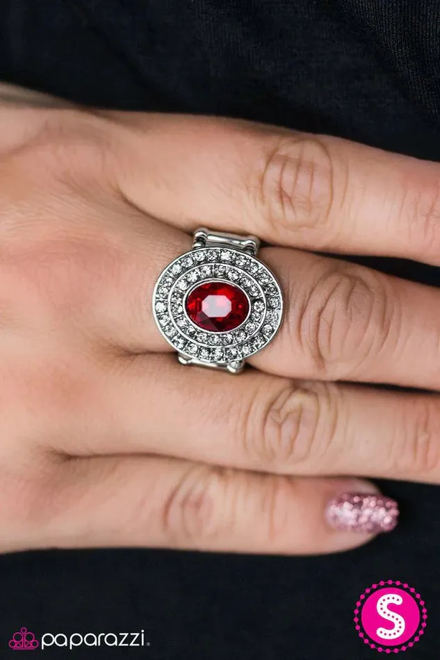 Paparazzi Ring Glitter and Grandeur Red Paparazzi Jewelry Rings