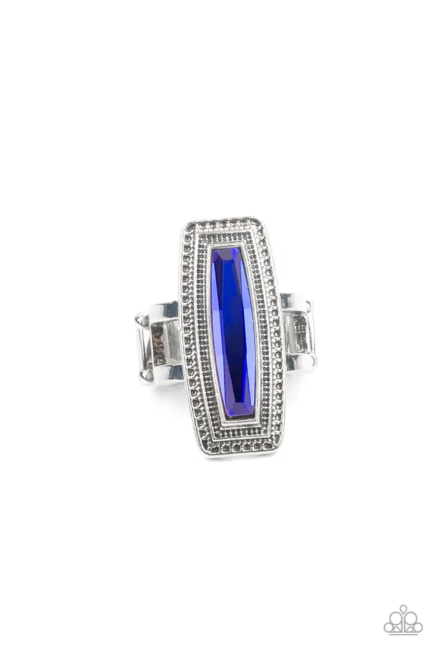 Paparazzi Ring Luminary Luster Blue Paparazzi Jewelry Rings