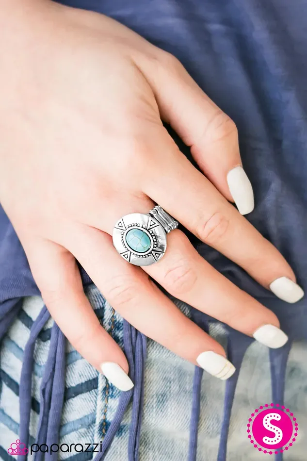 Paparazzi Ring Mesa Magic Blue Paparazzi Jewelry Rings