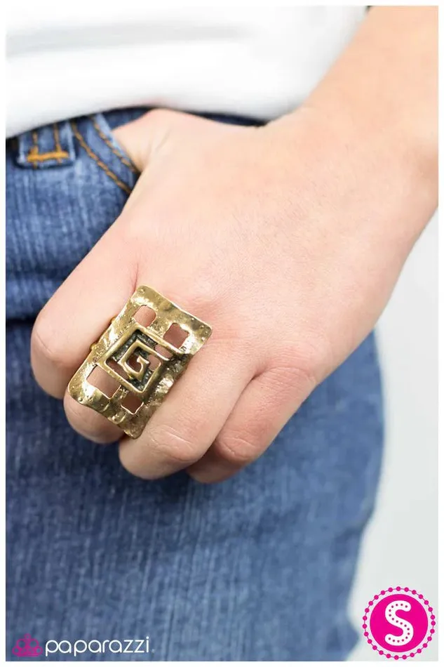 Paparazzi Ring Out the Window Brass Paparazzi Jewelry Rings