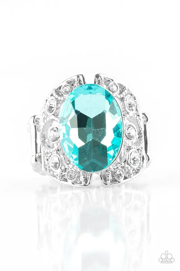 Paparazzi Ring Queen of Hustle Blue Paparazzi Jewelry Rings