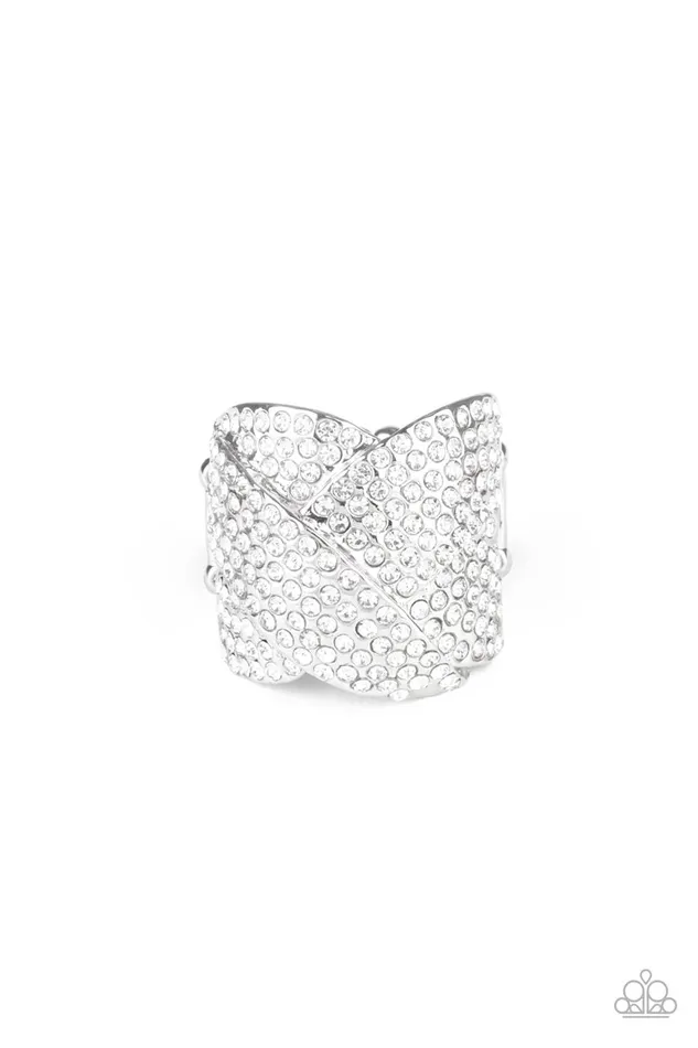 Paparazzi Ring Scandalous Shimmer White Paparazzi Jewelry Rings Paparazzi Ring Scandalous Shimmer White Paparazzi Jewelry Rings