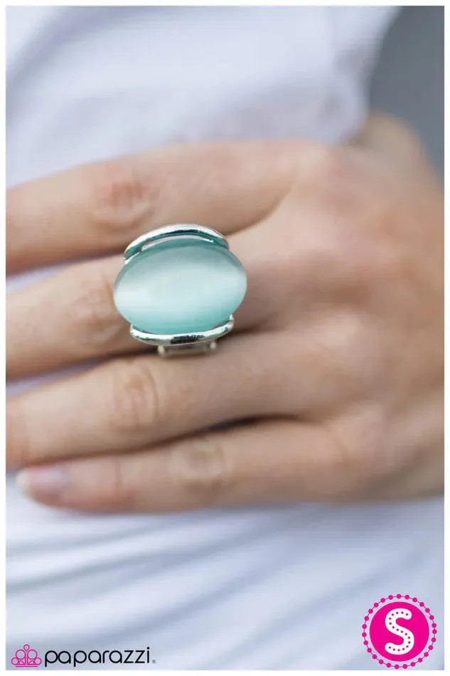 Paparazzi Ring Shoot For The Moon Blue Paparazzi Jewelry Rings