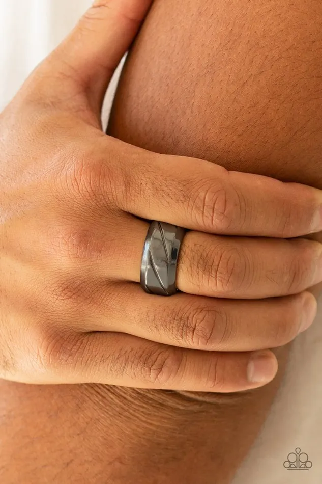 Paparazzi Ring Sideswiped Black Paparazzi Jewelry Rings