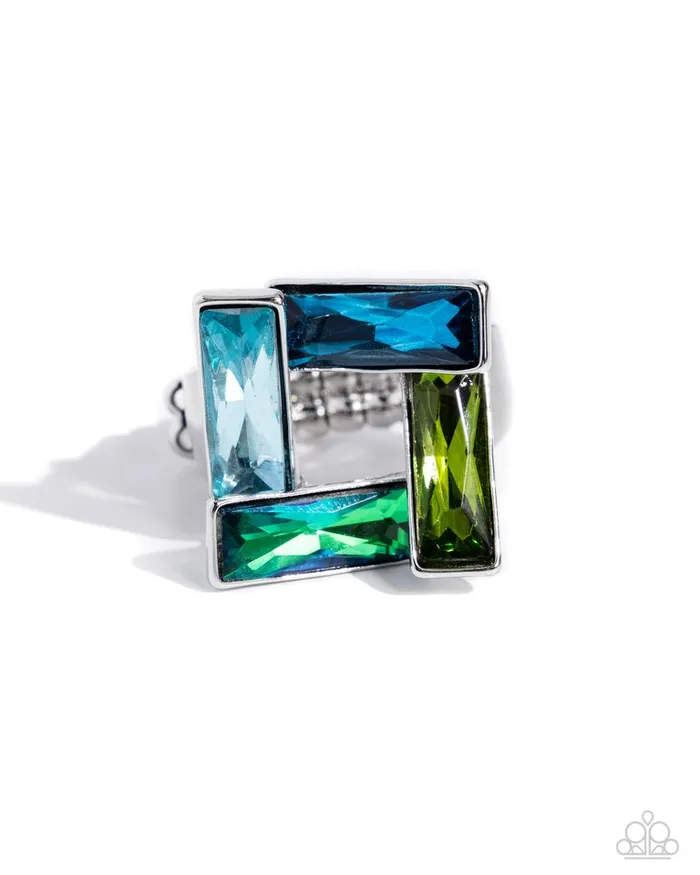 Paparazzi Ring Sinuous Square Blue Paparazzi Jewelry Rings Paparazzi Ring Sinuous Square Blue Paparazzi Jewelry Rings