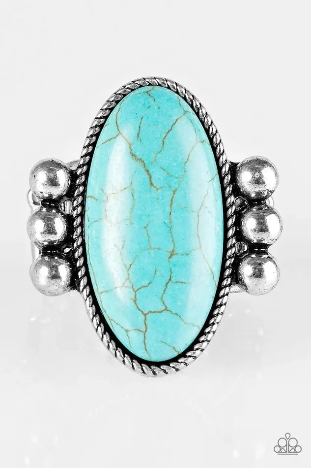Paparazzi Ring Skipping SANDSTONES Blue Paparazzi Jewelry Rings