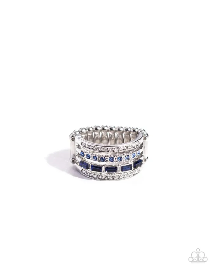 Paparazzi Ring Trailblazing Bling Blue Paparazzi Jewelry Rings Paparazzi Ring Trailblazing Bling Blue Paparazzi Jewelry Rings