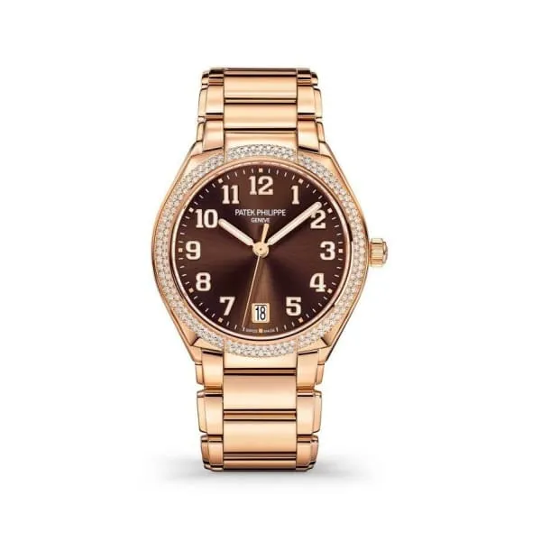 Patek Philippe Twenty 4 30mm Womens Watch Ref 73001200R001 Chocolate Brown Dial Diamond Bezel in 18K Rose Gold Bracelet Patek Philippe Bracelets Patek Philippe Twenty 4 30mm Womens Watch Ref 73001200R001 Chocolate Brown Dial Diamond Bezel in 18K Rose Gold Bracelet Patek Philippe Bracelets