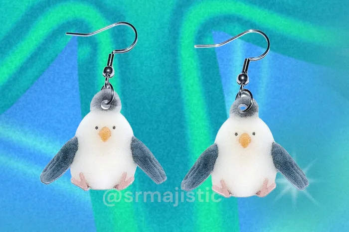 READY TO SHIP Jellycat Chip Seagull Plush 2D Cute Handmade Earrings Sam Makes Things Earrings READY TO SHIP Jellycat Chip Seagull Plush 2D Cute Handmade Earrings Sam Makes Things Earrings