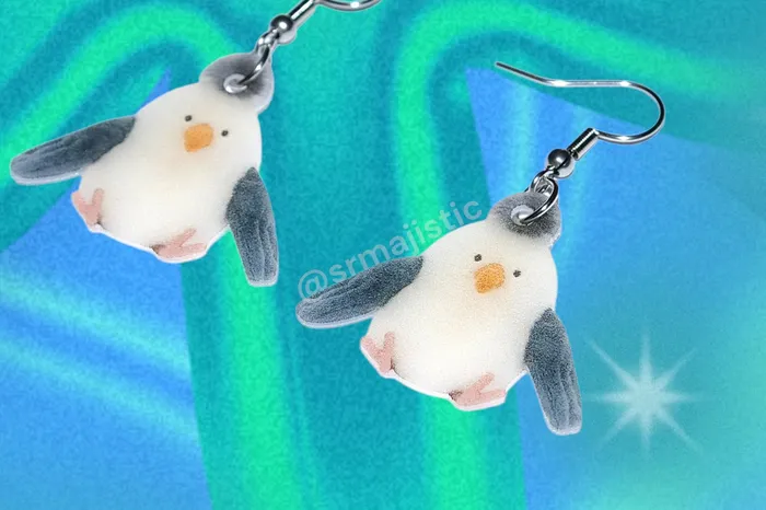 READY TO SHIP Jellycat Chip Seagull Plush 2D Cute Handmade Earrings Sam Makes Things Earrings READY TO SHIP Jellycat Chip Seagull Plush 2D Cute Handmade Earrings Sam Makes Things Earrings