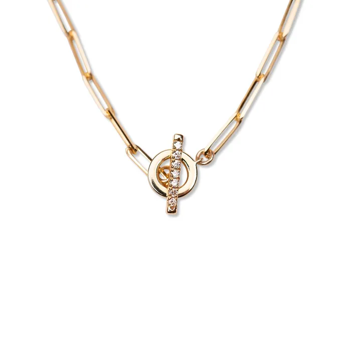 RG Necklaces 14k Diamond Toggle Necklace 10 CTW