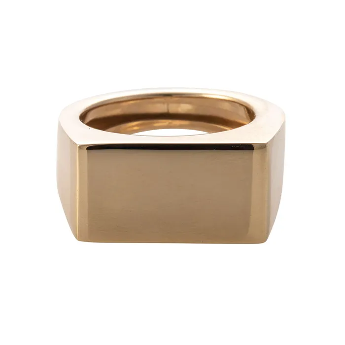 Rings Croghans Personalized 14K Gold Bar Signet Ring