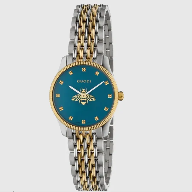 Rings Gucci Gucci GTimeless TwoTone Blue Dial 29mm Quartz