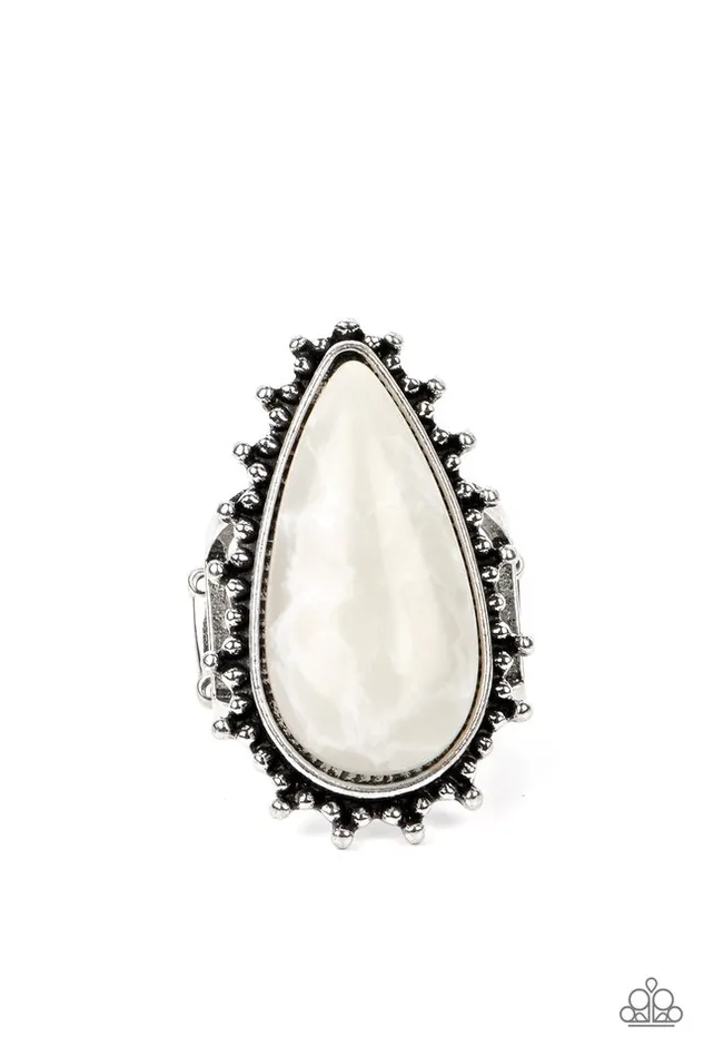 Rings Paparazzi Jewelry Paparazzi Ring DowntoEarth Essence White Rings Paparazzi Jewelry Paparazzi Ring DowntoEarth Essence White