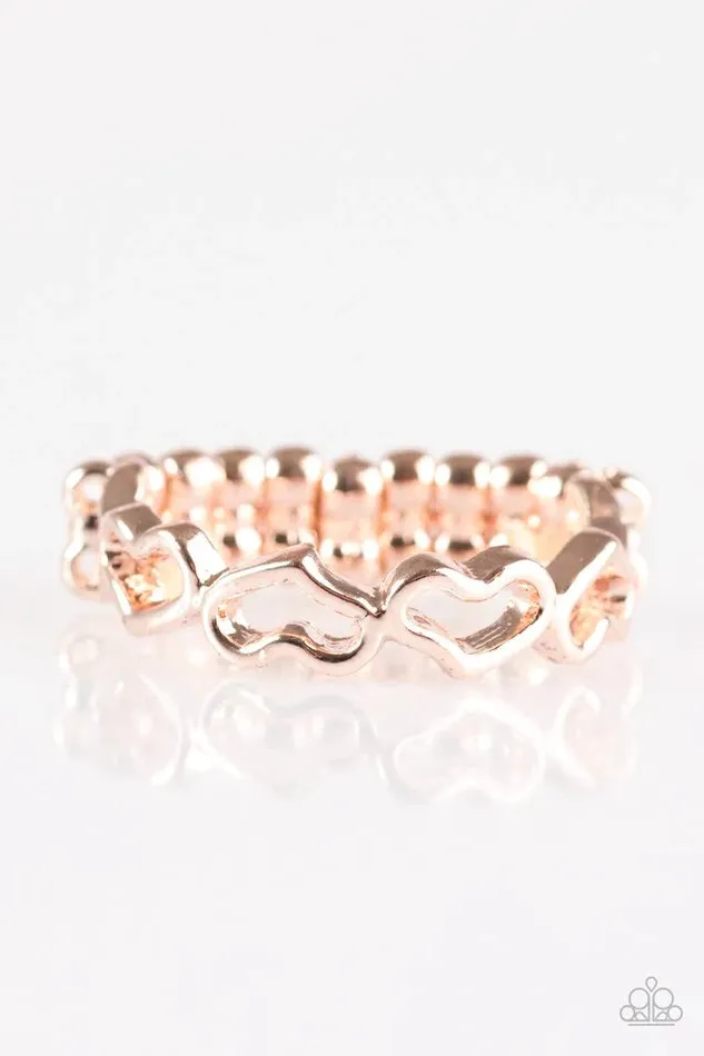Rings Paparazzi Jewelry Paparazzi Ring Heart Art Rose Gold