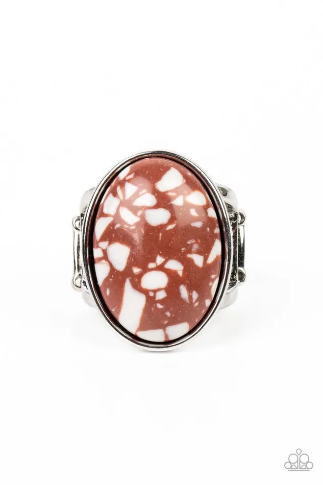 Rings Paparazzi Jewelry Paparazzi Ring Majestic Marbling Brown