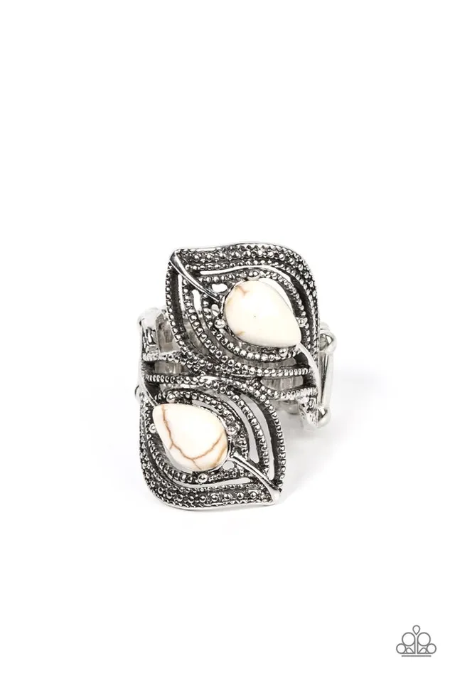 Rings Paparazzi Jewelry Paparazzi Ring Mesa Mystique White Rings Paparazzi Jewelry Paparazzi Ring Mesa Mystique White