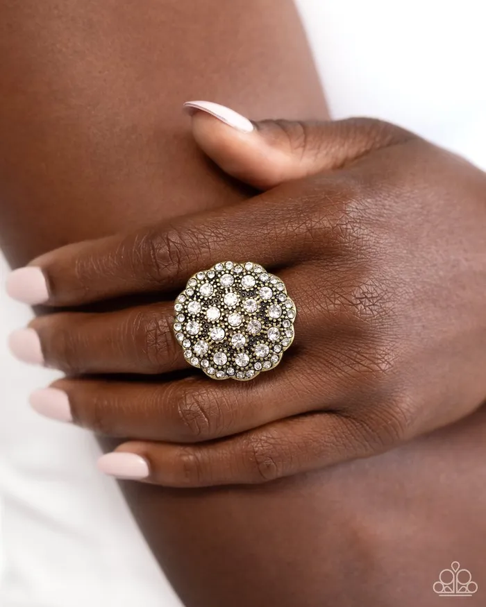 Rings Paparazzi Ring Blingy Bouquet Brass Paparazzi Jewelry
