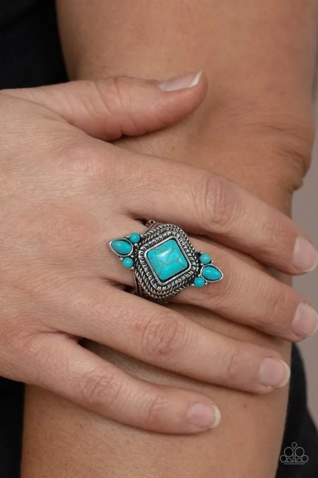 Rings Paparazzi Ring Mesa Mystic Blue Paparazzi Jewelry