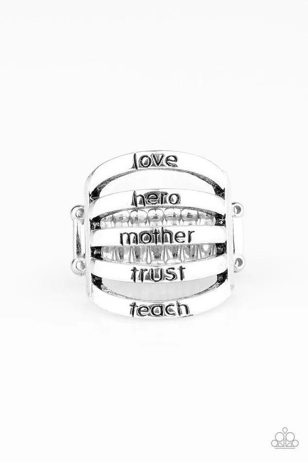 Rings Paparazzi Ring My Hero Silver Paparazzi Jewelry