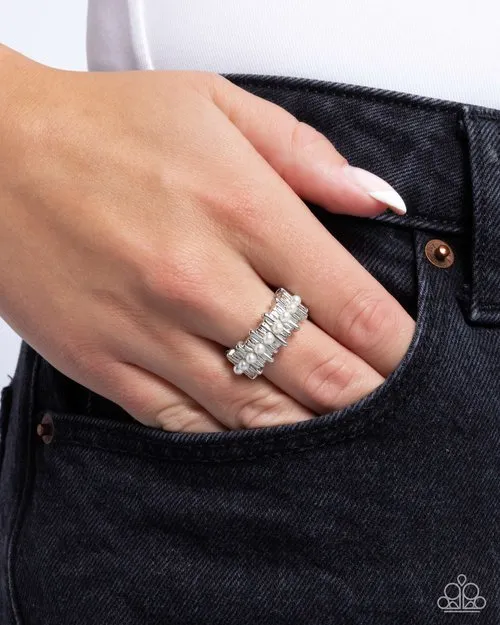 Rings Paparazzi Ring Pearly Provision White Paparazzi Jewelry