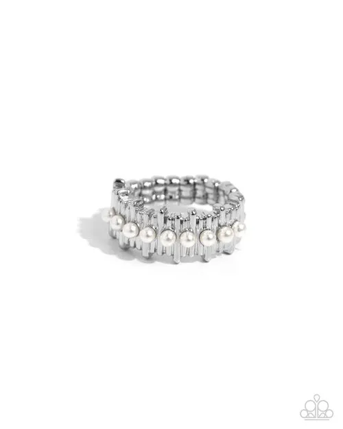 Rings Paparazzi Ring Pearly Provision White Paparazzi Jewelry Rings Paparazzi Ring Pearly Provision White Paparazzi Jewelry