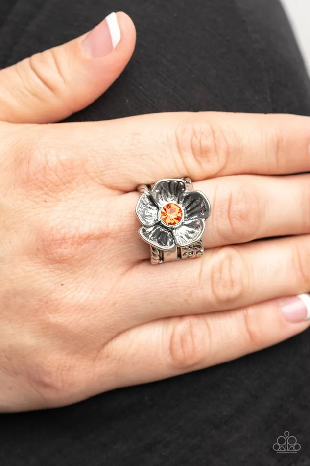 Rings Paparazzi Ring Prismatically Petunia Orange Paparazzi Jewelry
