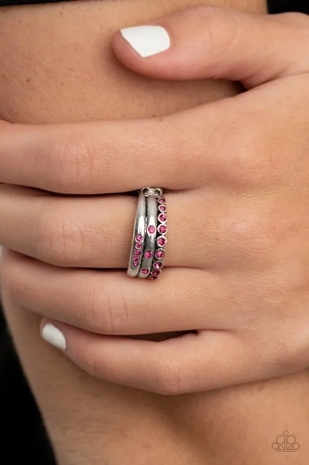 Rings Paparazzi Ring The Next Level Pink Paparazzi Jewelry
