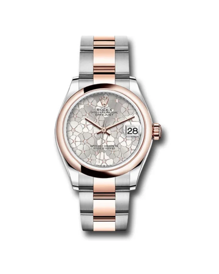 Rolex Datejust 31mm Ref 278241 sflomdo Silver Floral Dial Two Tone Stainless Steel 18K Rose Gold Oyster Bracelet Womens Watch Rolex Bracelets Rolex Datejust 31mm Ref 278241 sflomdo Silver Floral Dial Two Tone Stainless Steel 18K Rose Gold Oyster Bracelet Womens Watch Rolex Bracelets